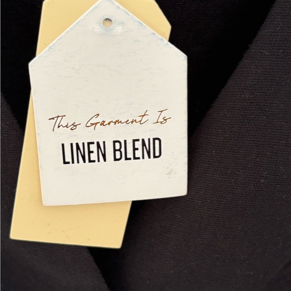 NWT - Anthropologie Monteau Black Linen Blend Button-Front Dress – Size Small - Picture 5 of 7